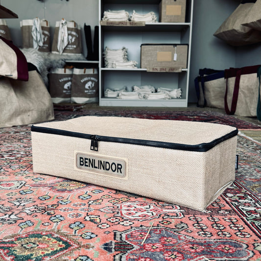 Burlap box mellan